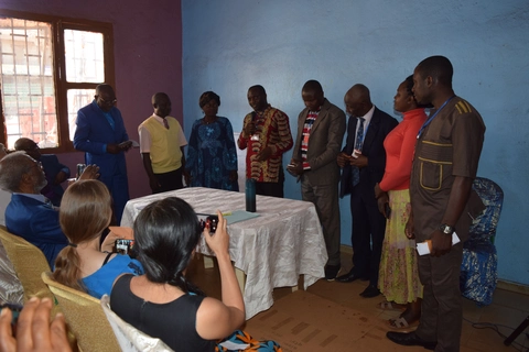 the mbum people presenting a song in mbouda